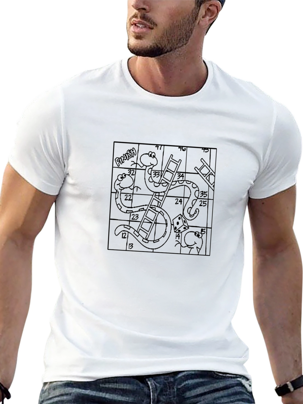 Snakes and Ladders Game Board T-Shirt
