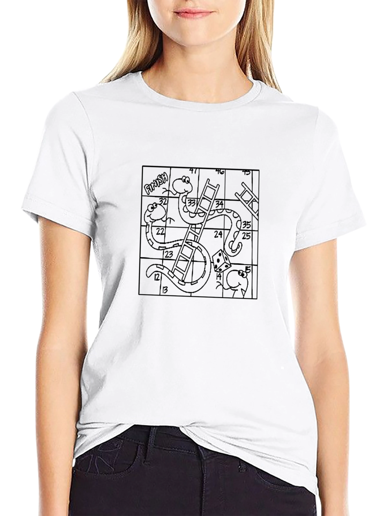 Snakes and Ladders Game Board T-Shirt