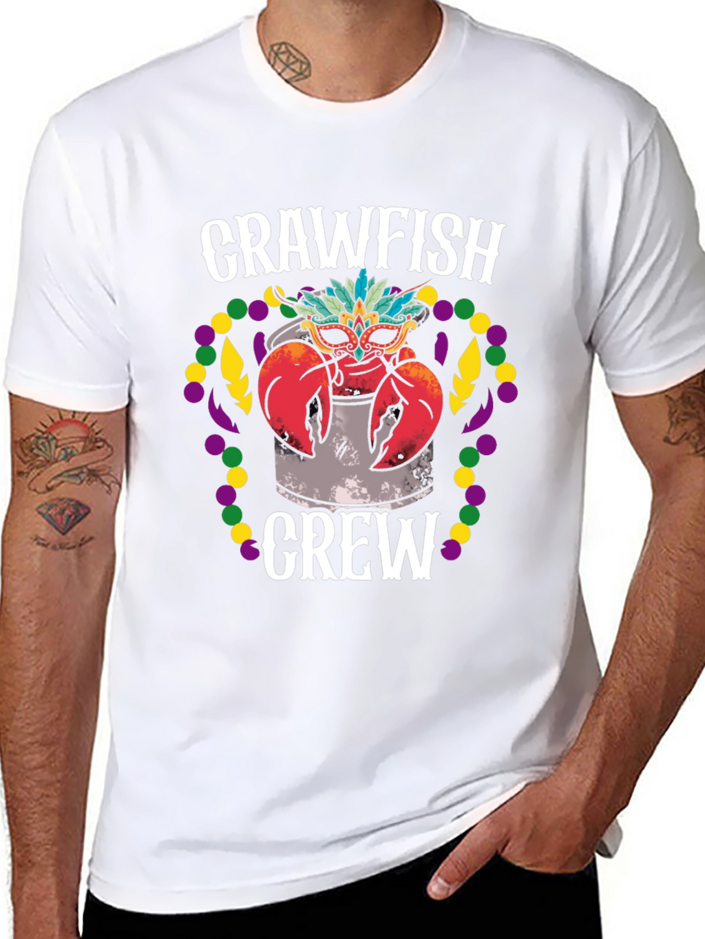 Crawfish Crew Mardi Gras T-Shirt