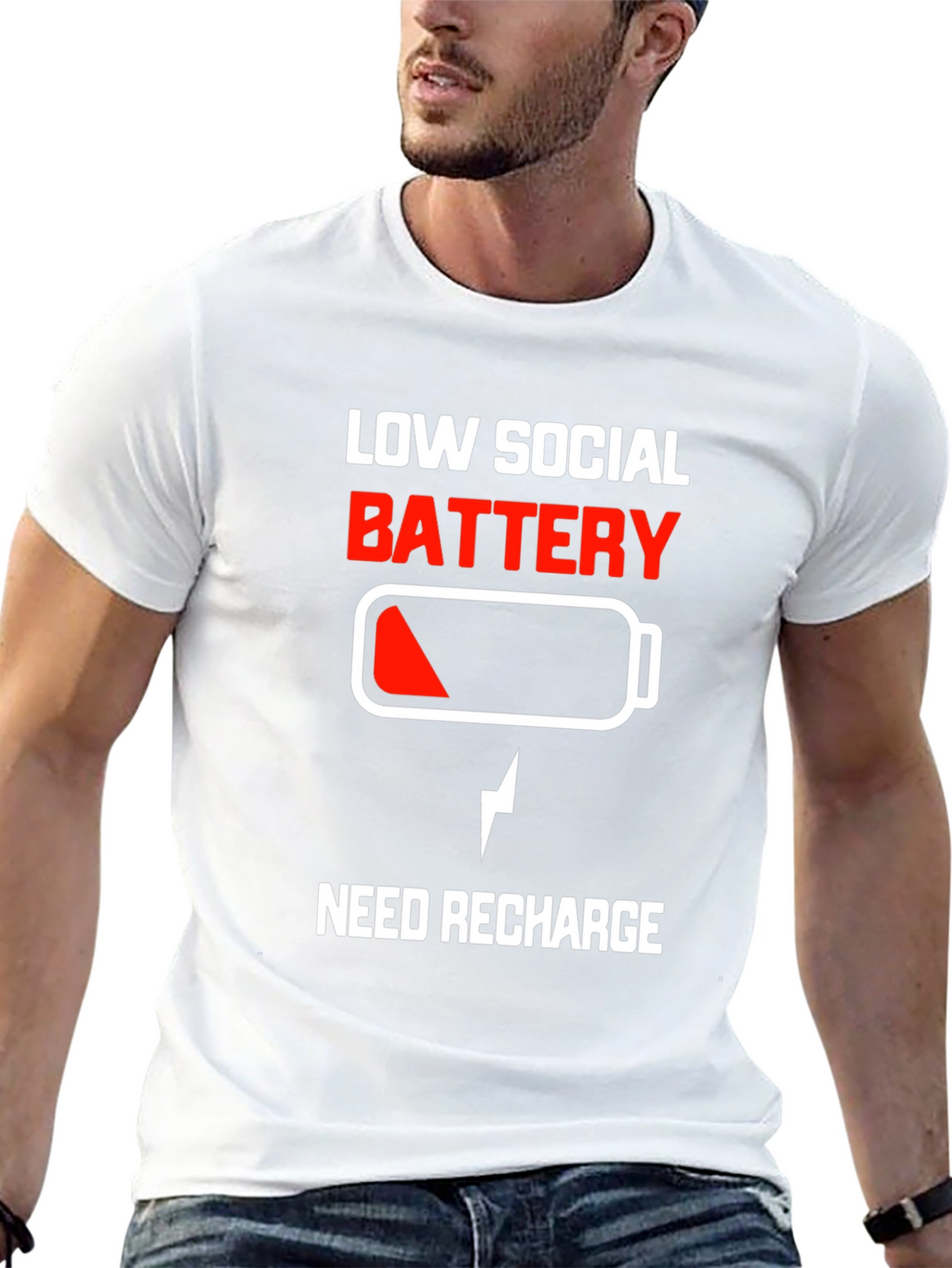 Low Social Battery Tee - Recharge Required!