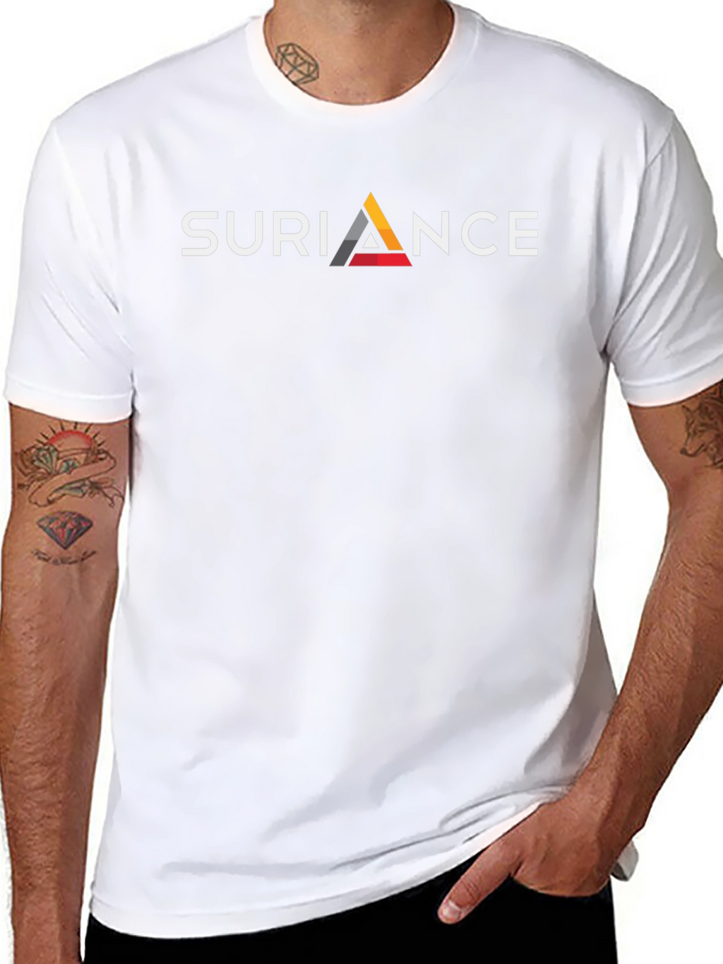 SURIANCE Black Graphic Tee