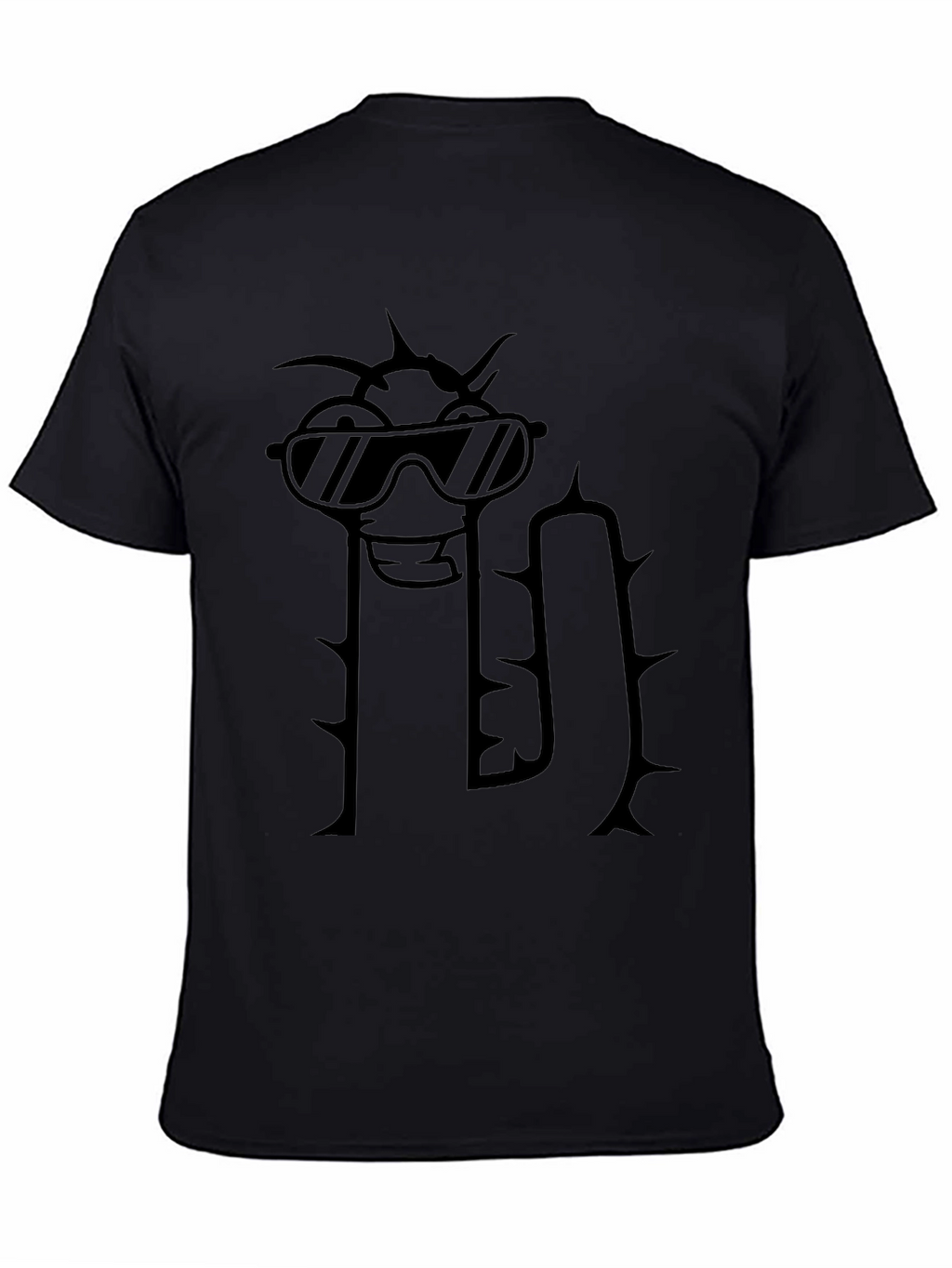 Cool Cactus Graphic Tee - Black Cotton T-Shirt
