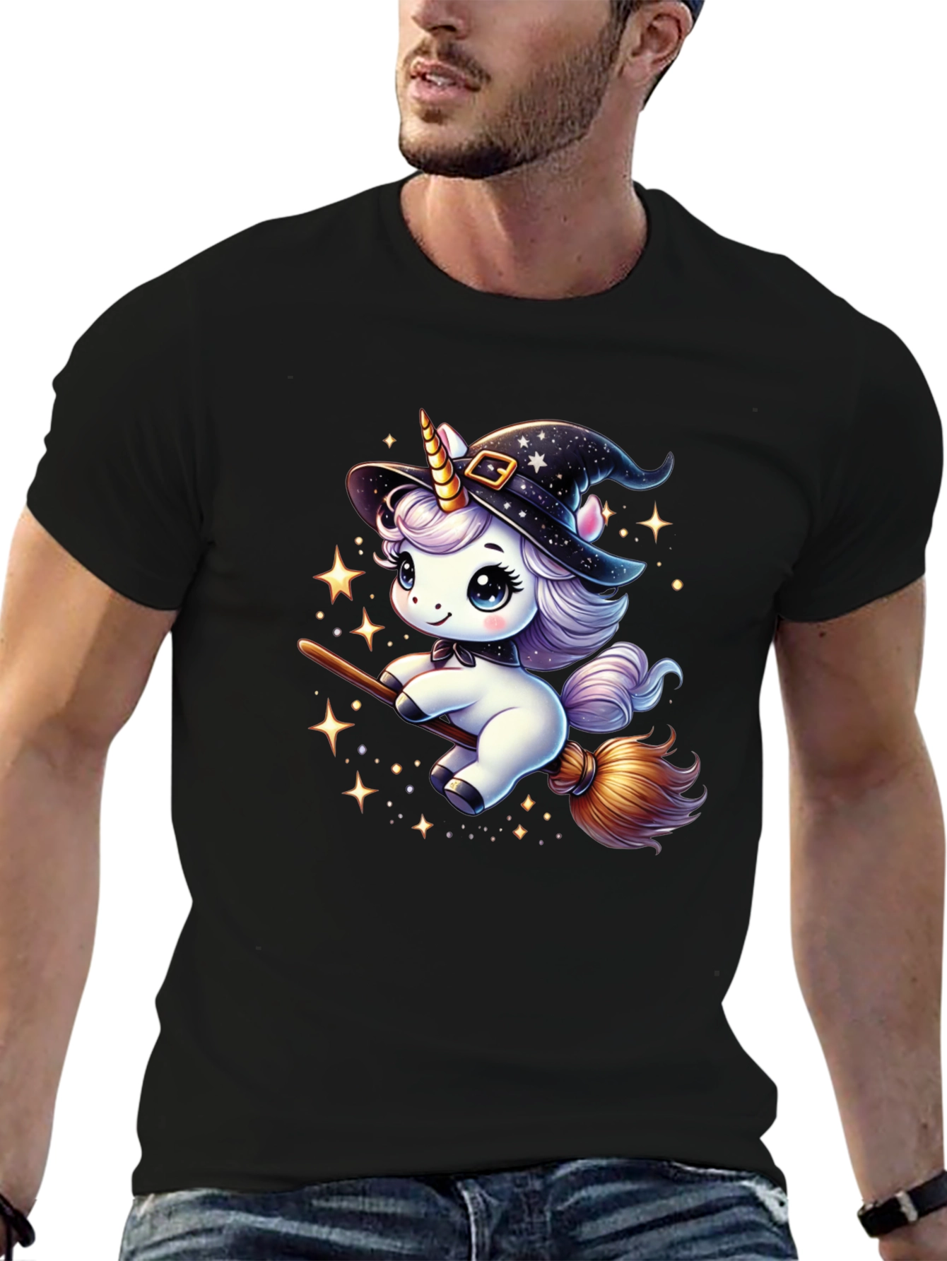 Unicorn Witch T-Shirt - Magical Halloween Style