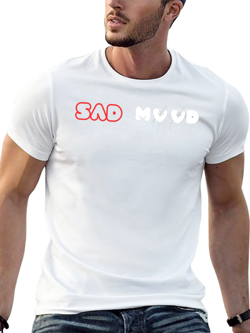Sad Mood Graphic T-Shirt