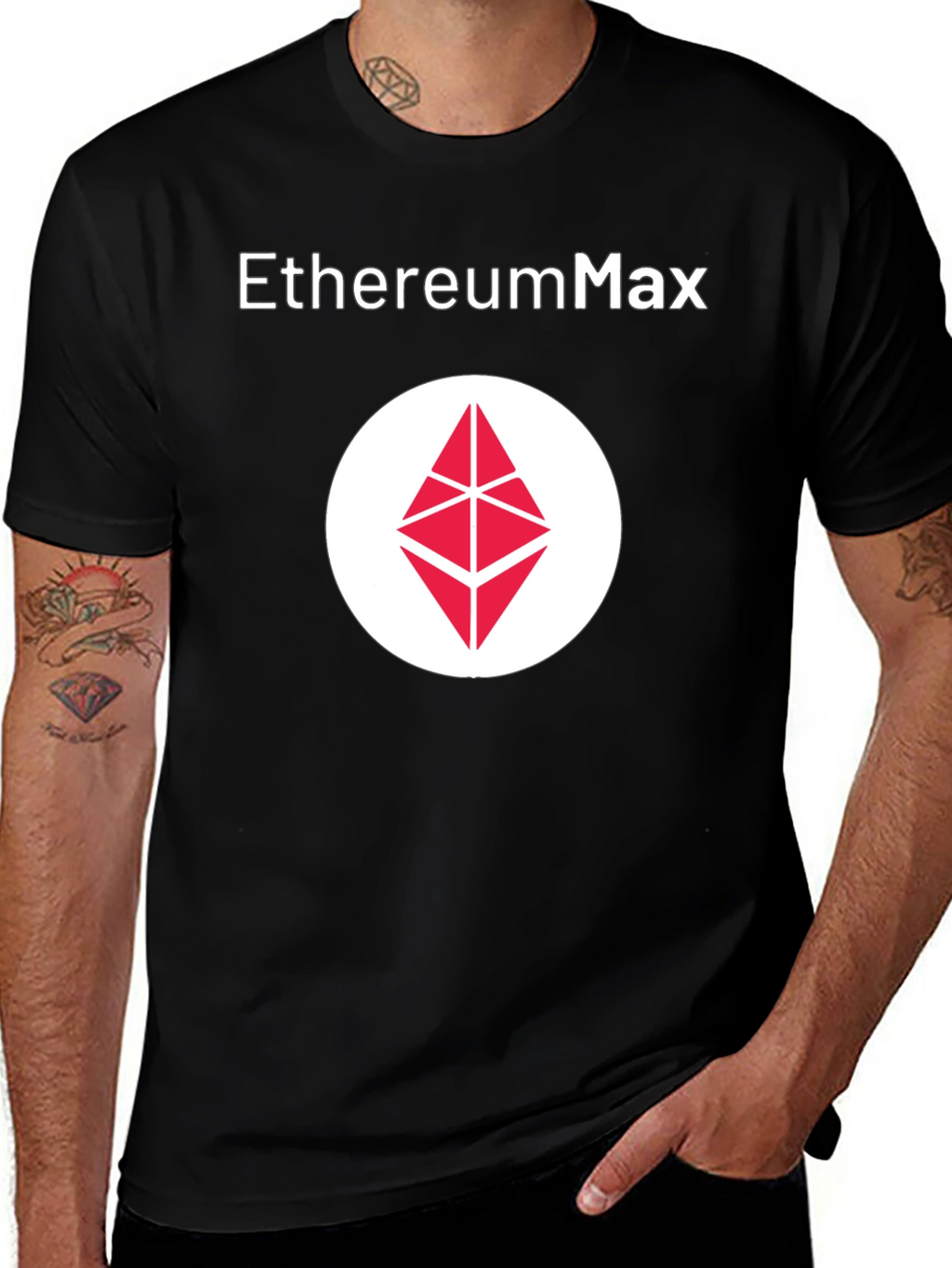 EthereumMax Logo Black T-Shirt