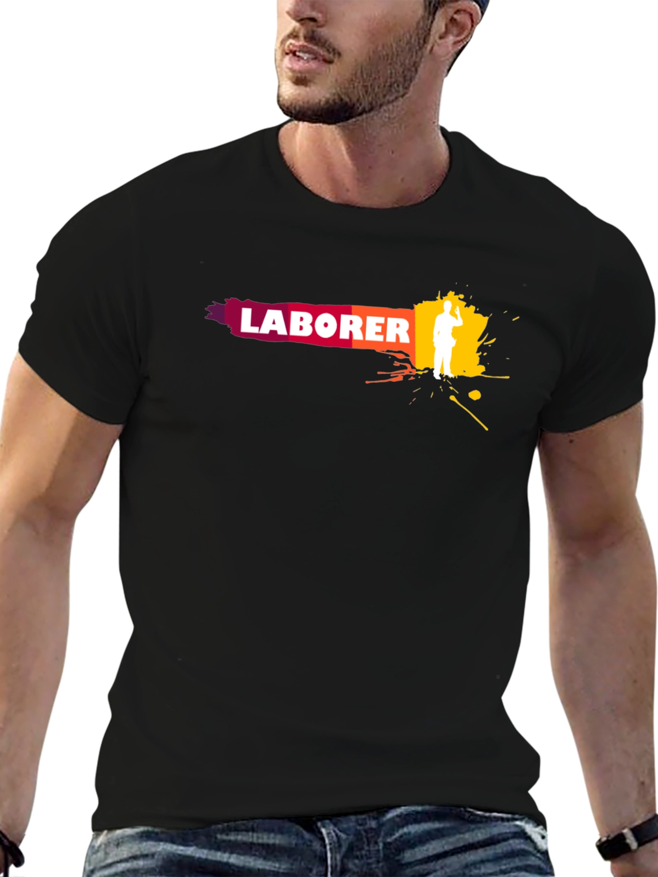 Laborer Graphic Tee - Stylish Workwear T-Shirt