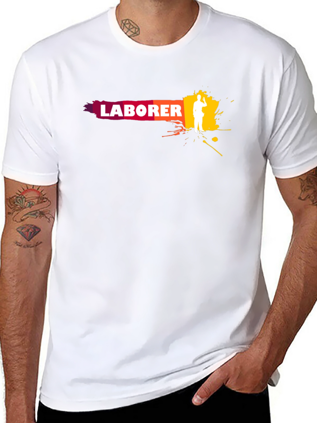 Laborer Graphic Tee - Stylish Workwear T-Shirt