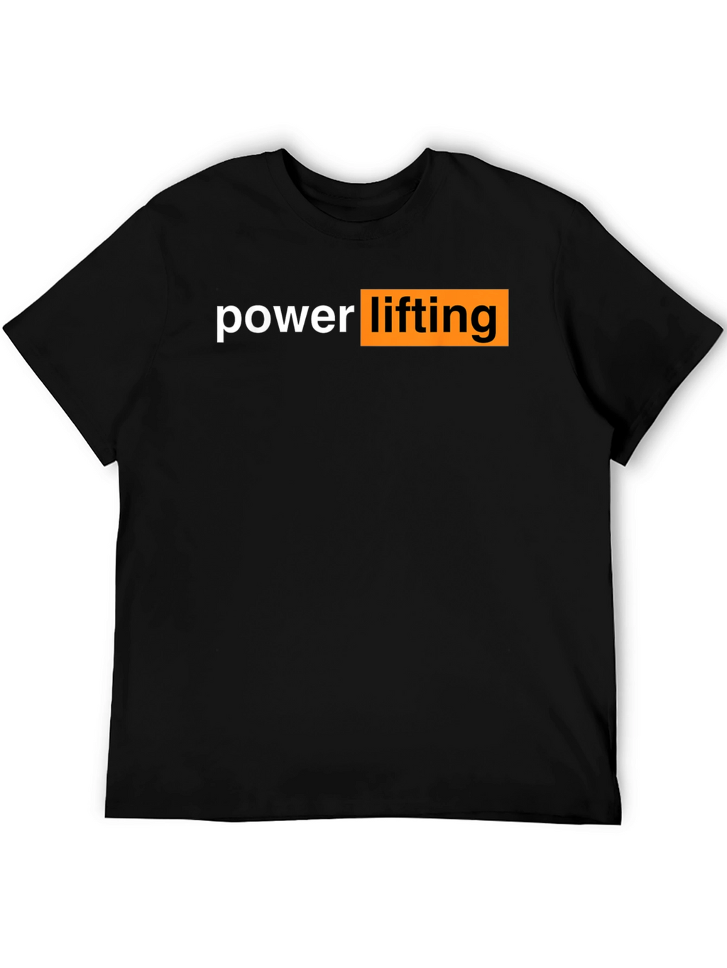 Powerlifting Graphic Tee - Black Cotton Gym Shirt
