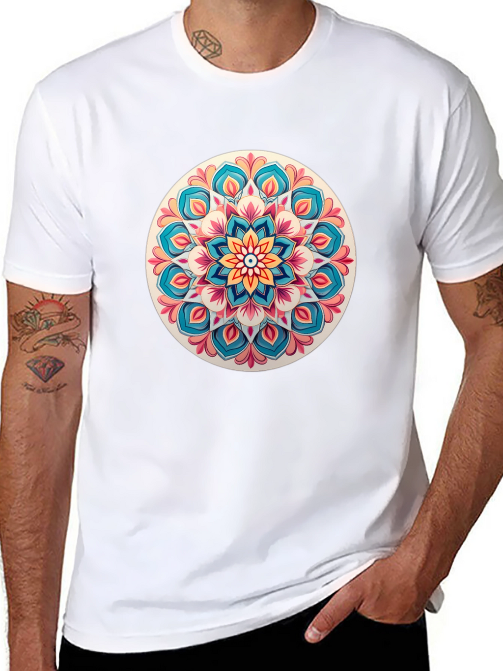 Mandala Art Black T-Shirt