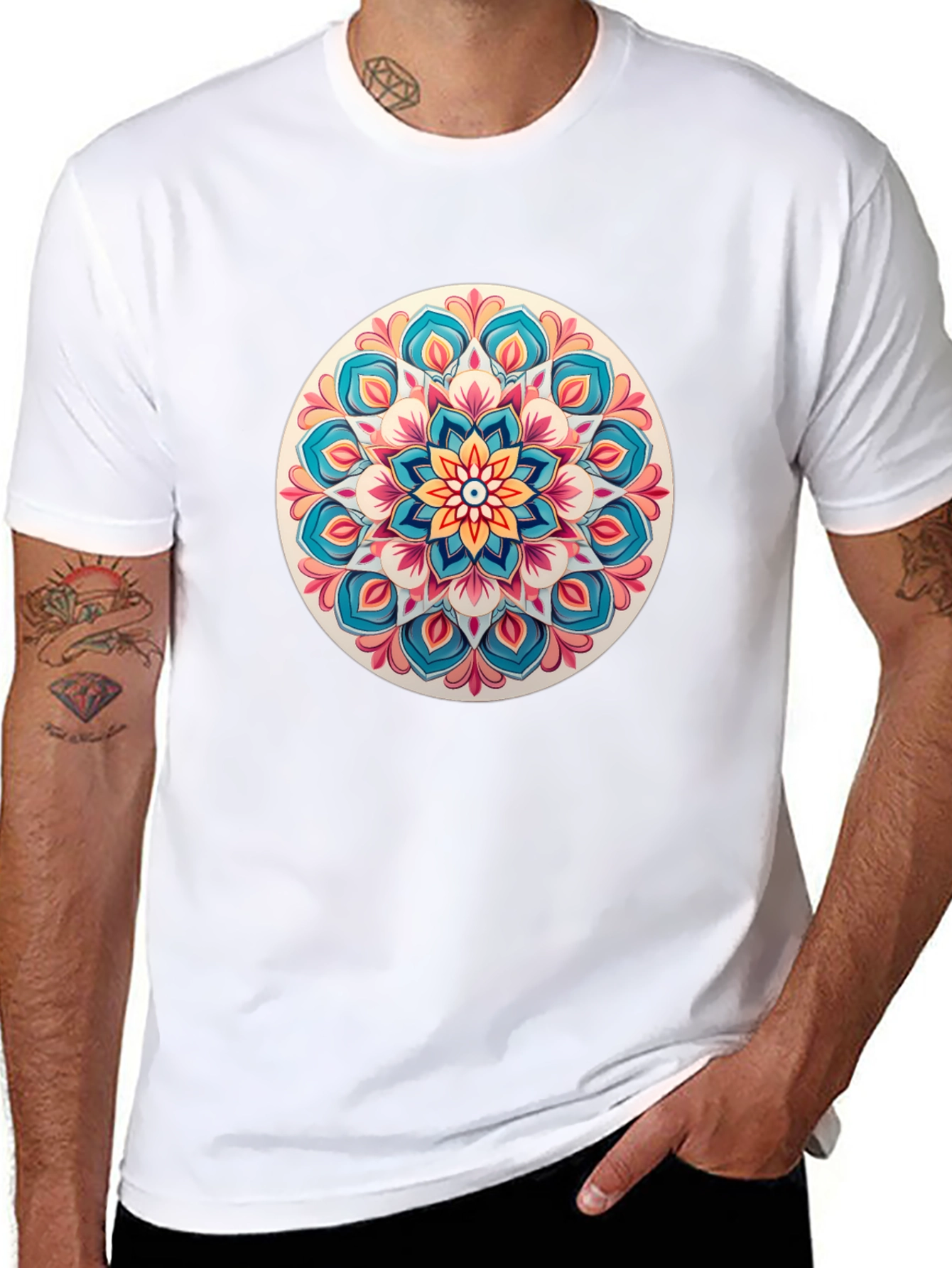 Mandala Art Black T-Shirt