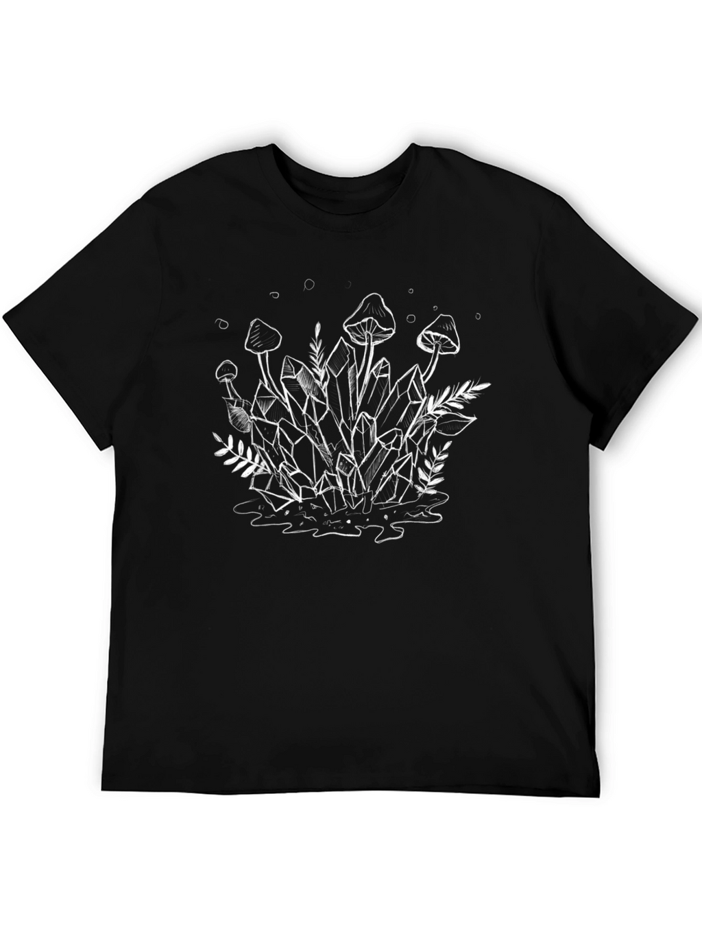 Mushroom Crystal Graphic Tee - Stylish Unisex T-Shirt