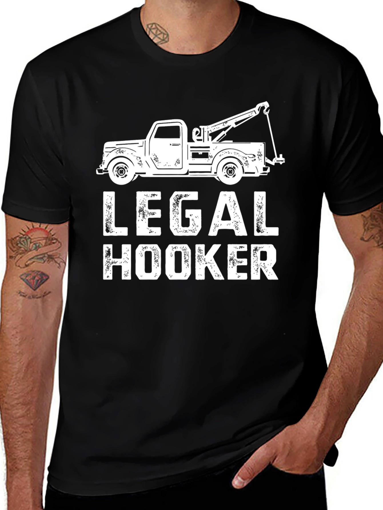 Legal Hooker Tow Truck Graphic T-Shirt