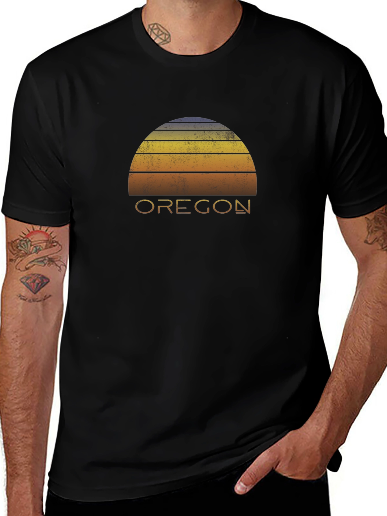 Retro Oregon Sunset Graphic Tee