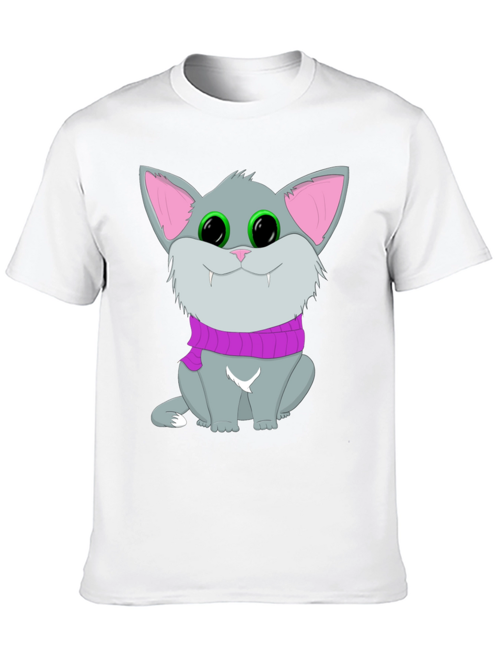 Cute Cat T-Shirt - Black Graphic Tee Animal Lover