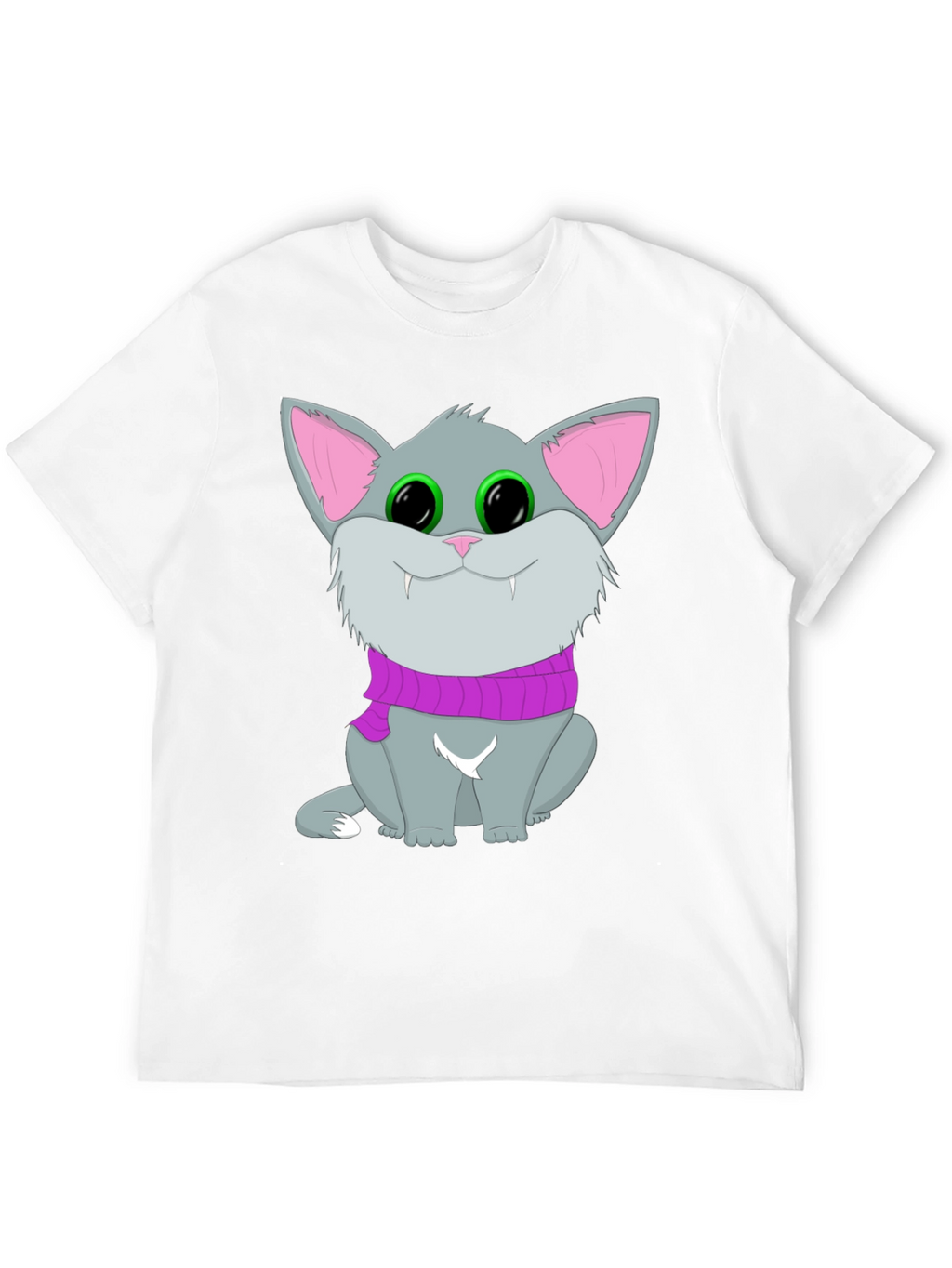 Cute Cat T-Shirt - Black Graphic Tee Animal Lover