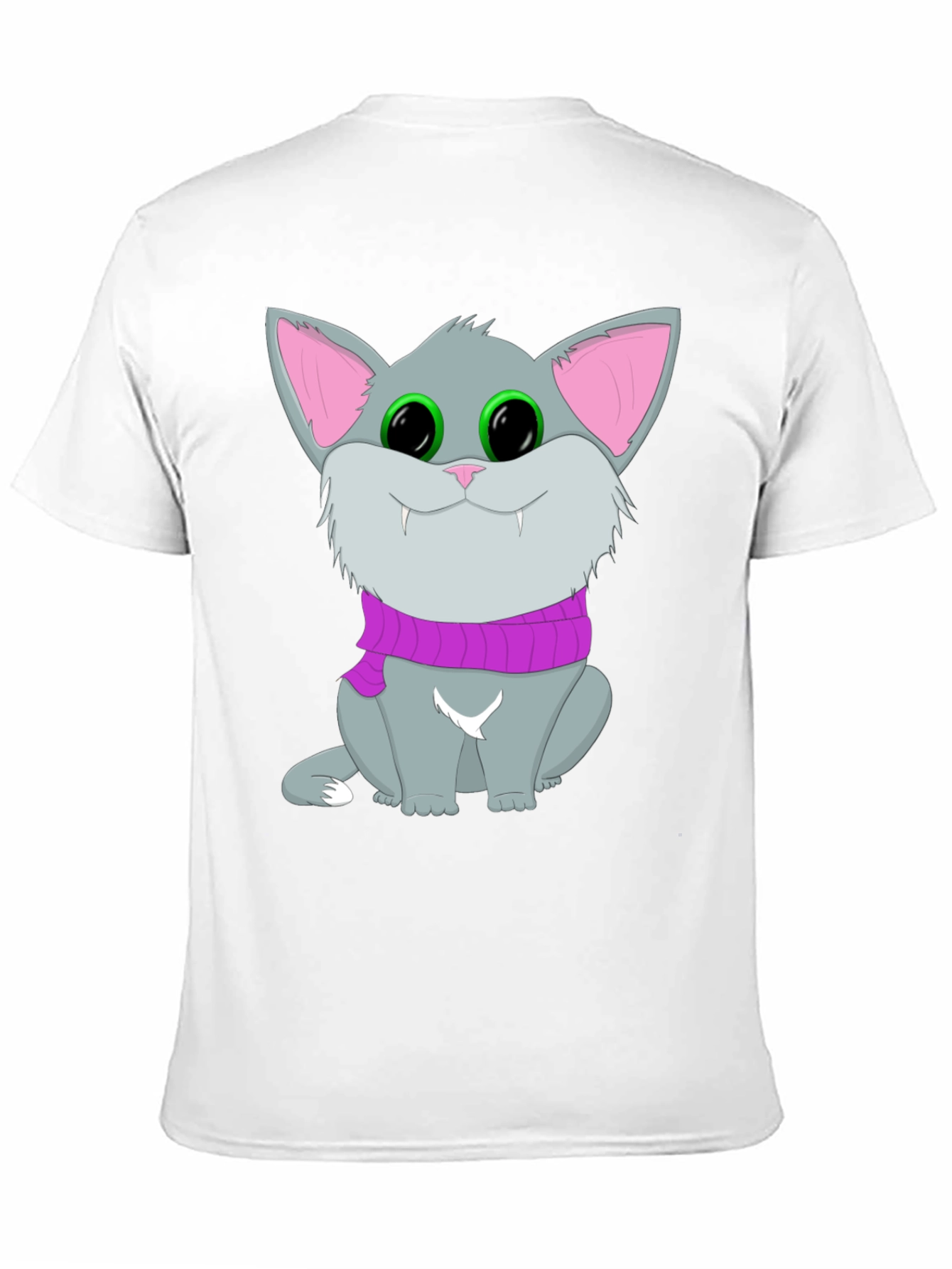 Cute Cat T-Shirt - Black Graphic Tee Animal Lover