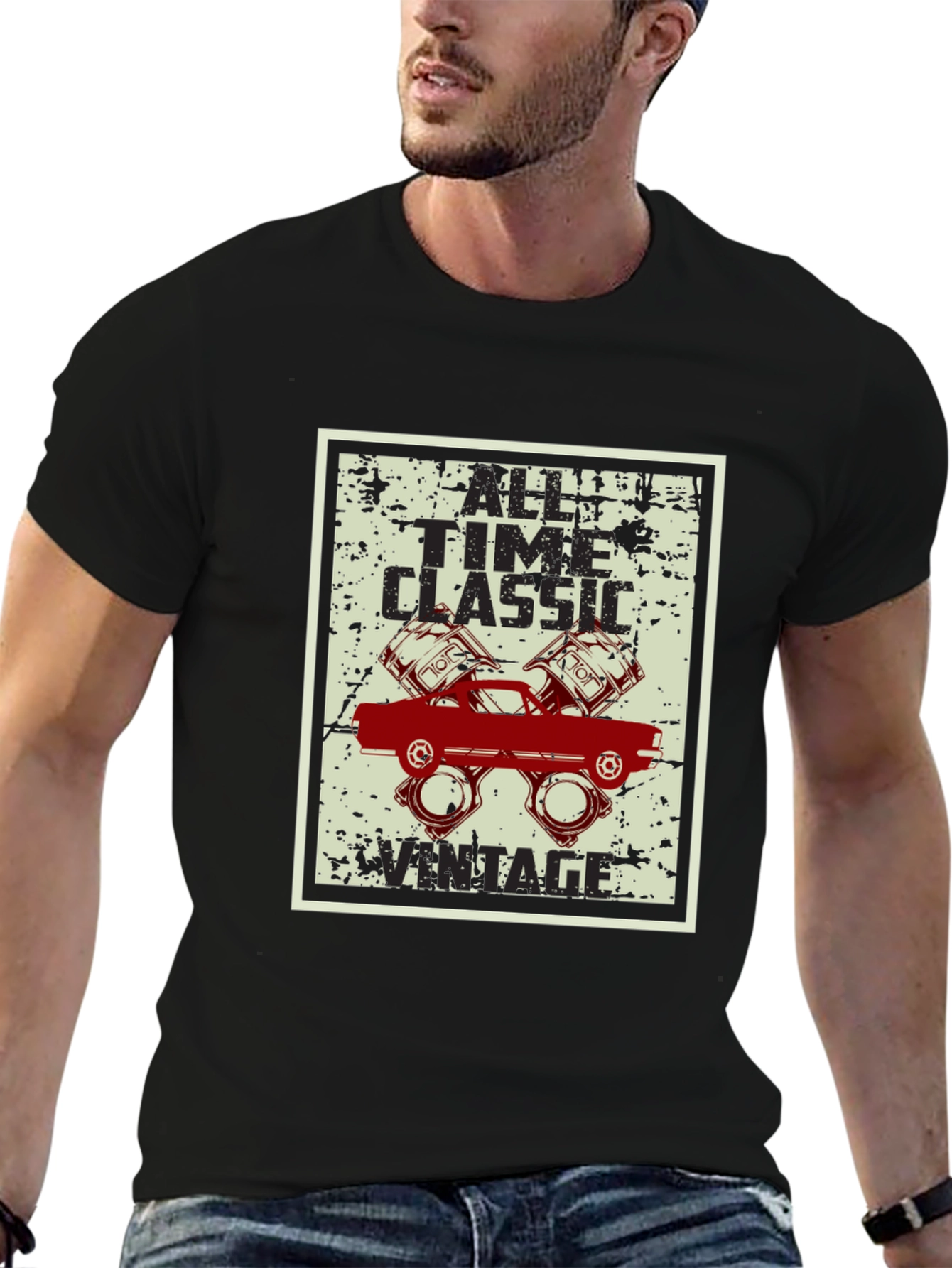 All Time Classic Vintage Car Graphic T-Shirt