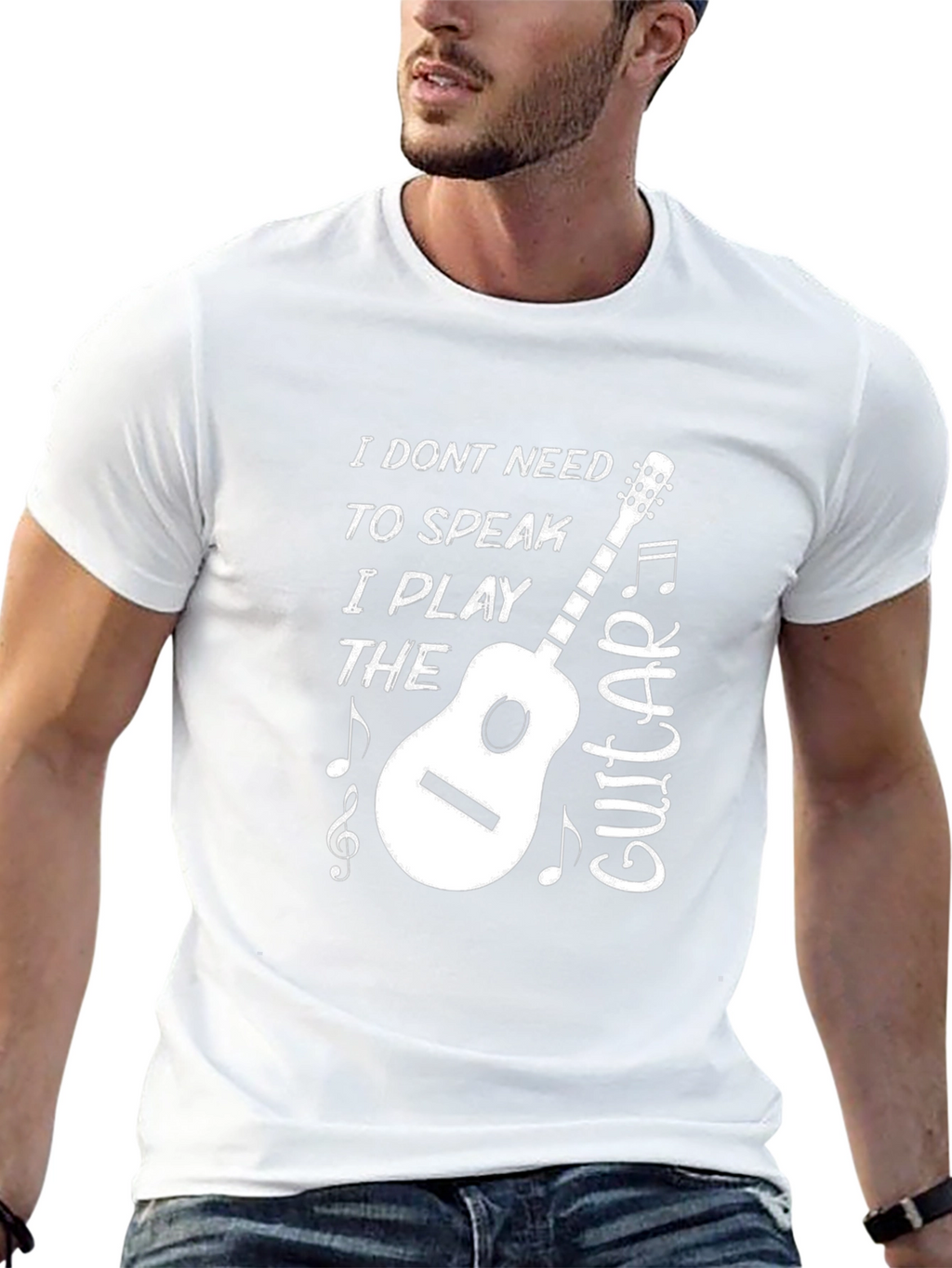 Musicians Tee: I Play The Guitar Graphic T-Shirt