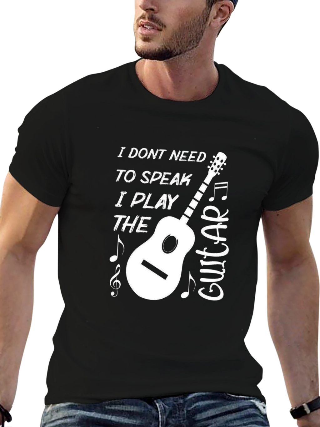 Musicians Tee: I Play The Guitar Graphic T-Shirt