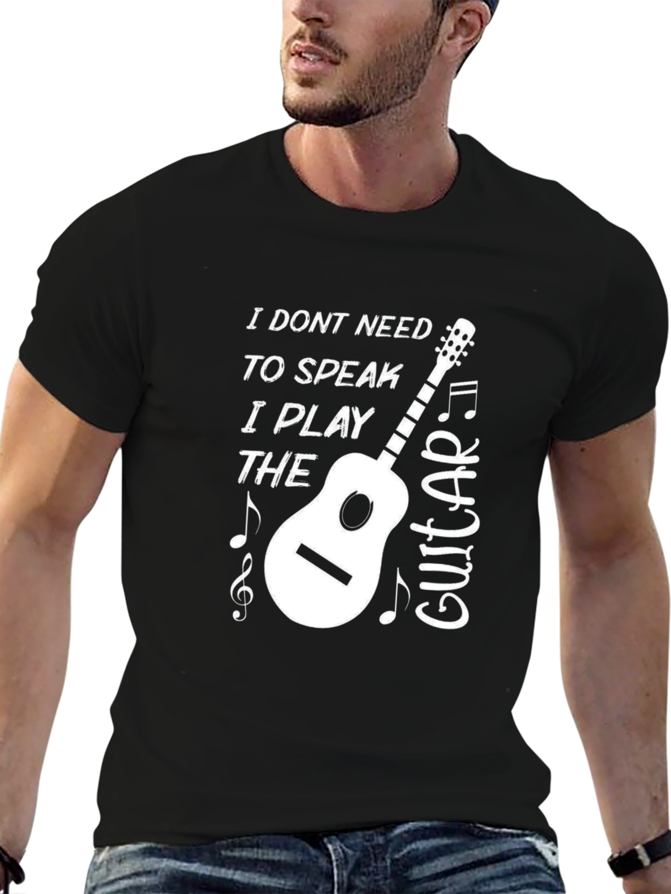 Musicians Tee: I Play The Guitar Graphic T-Shirt