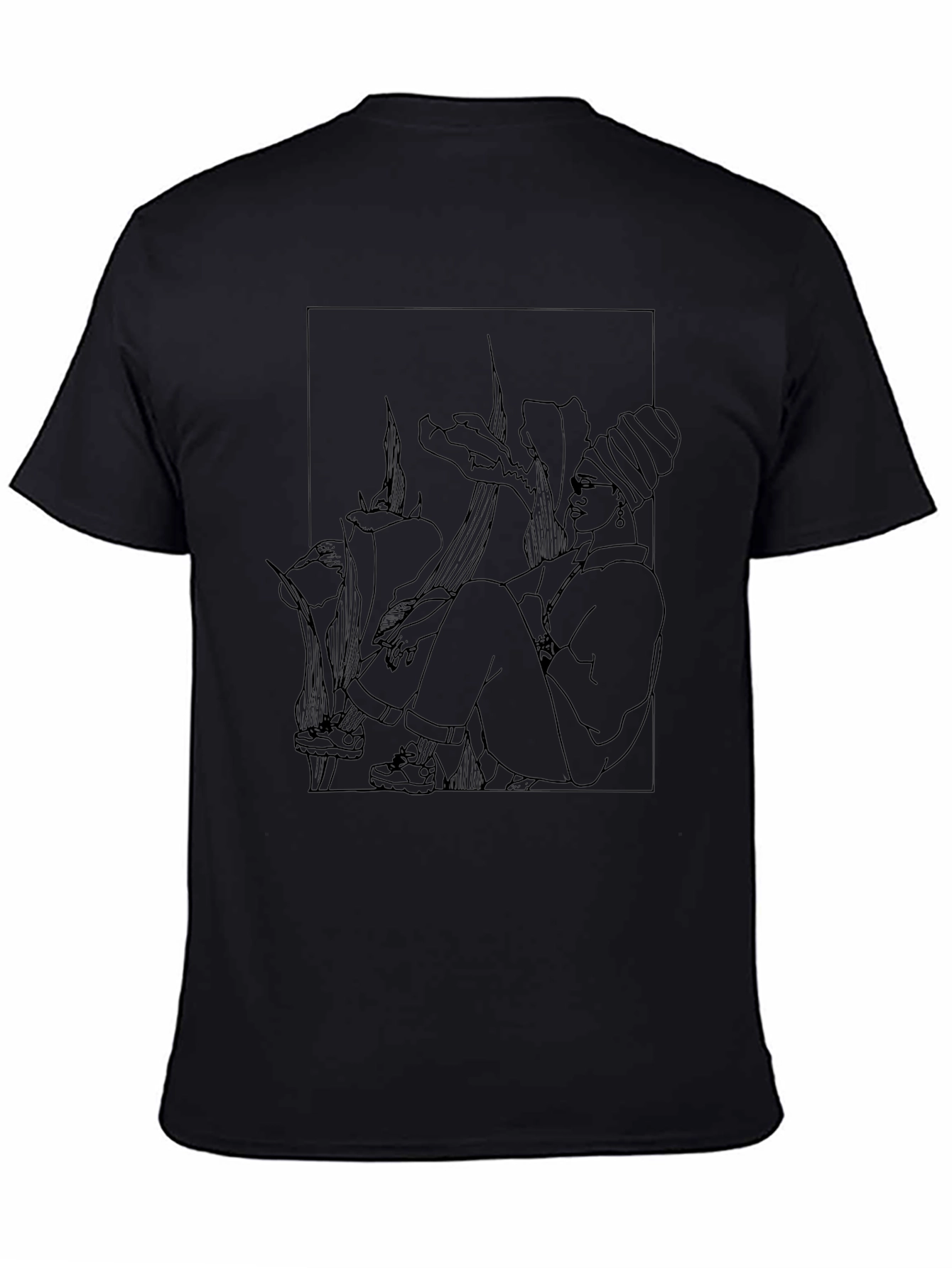 Stylish Black Graphic T-Shirt