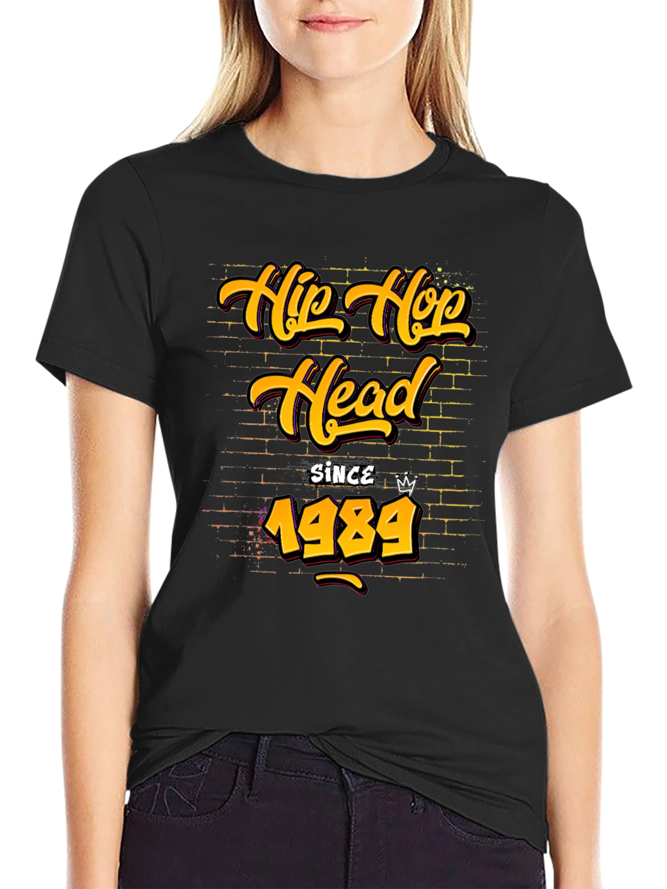 Hip Hop Head Since 1989 Black Graphic Tee
