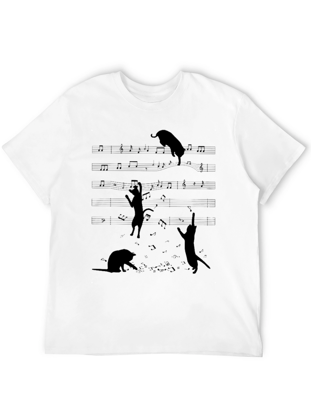 Cats on Music Sheet T-Shirt