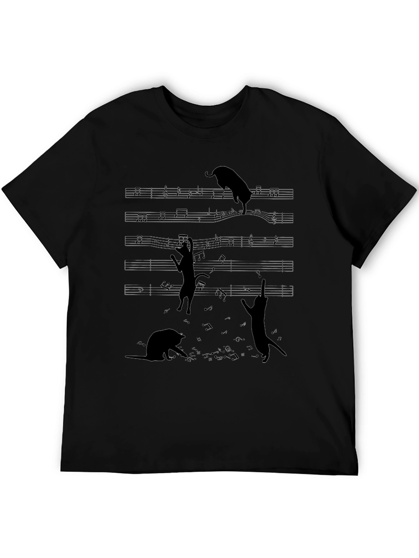 Cats on Music Sheet T-Shirt