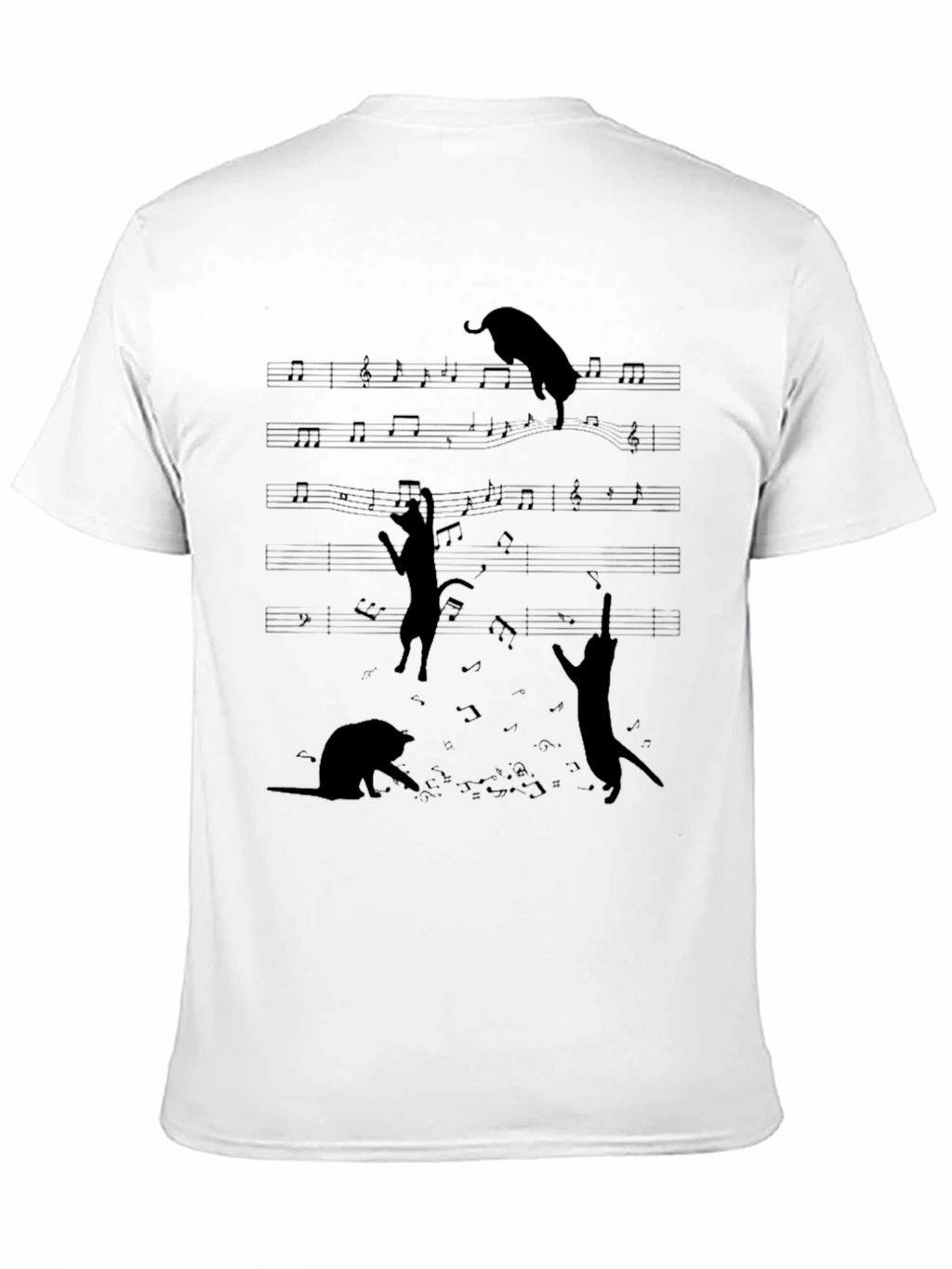 Cats on Music Sheet T-Shirt