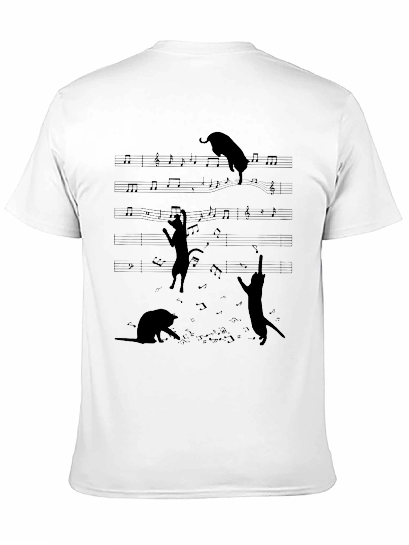 Cats on Music Sheet T-Shirt