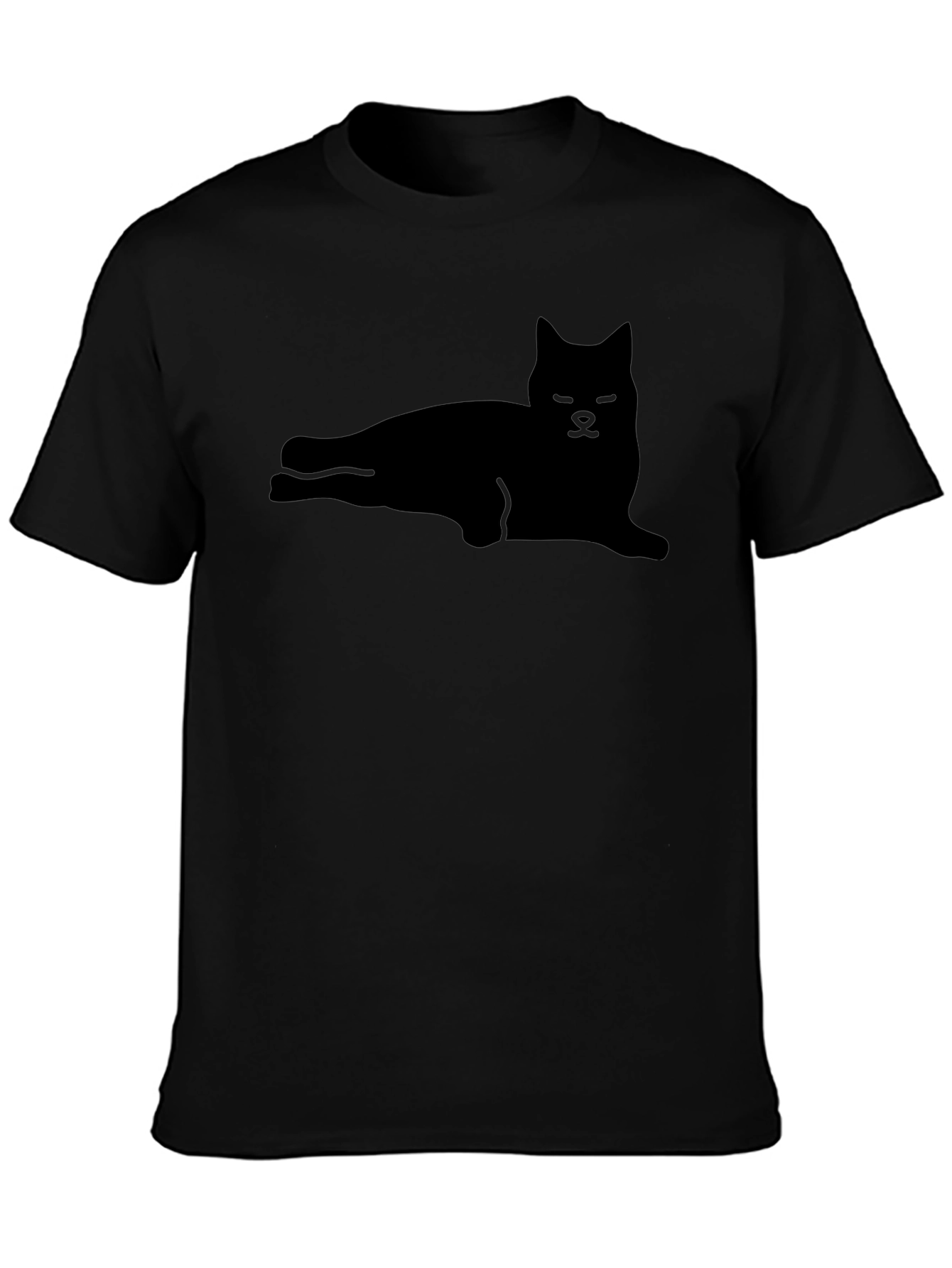 Cool Cat Silhouette Black T-Shirt