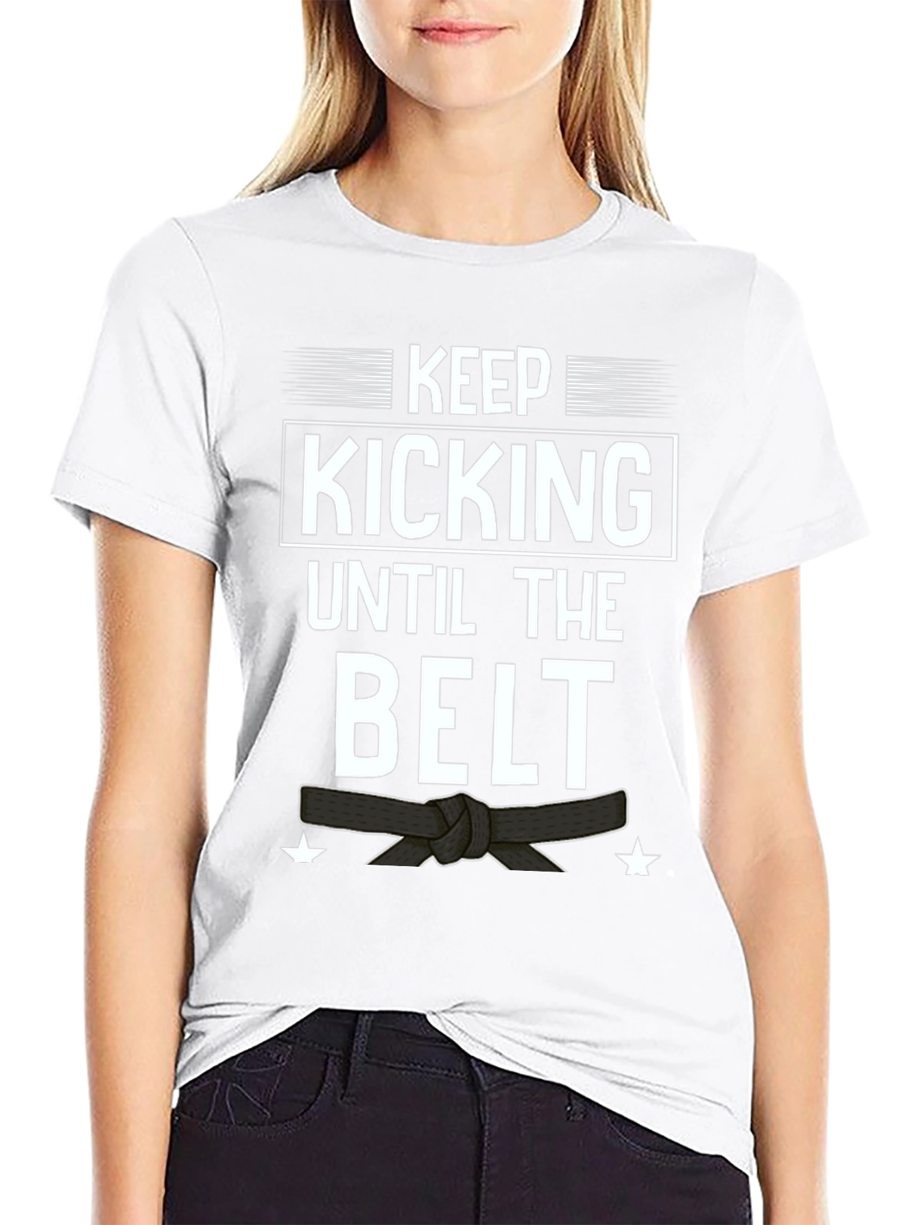 Keep Kicking T-Shirt - Martial Arts Motivation