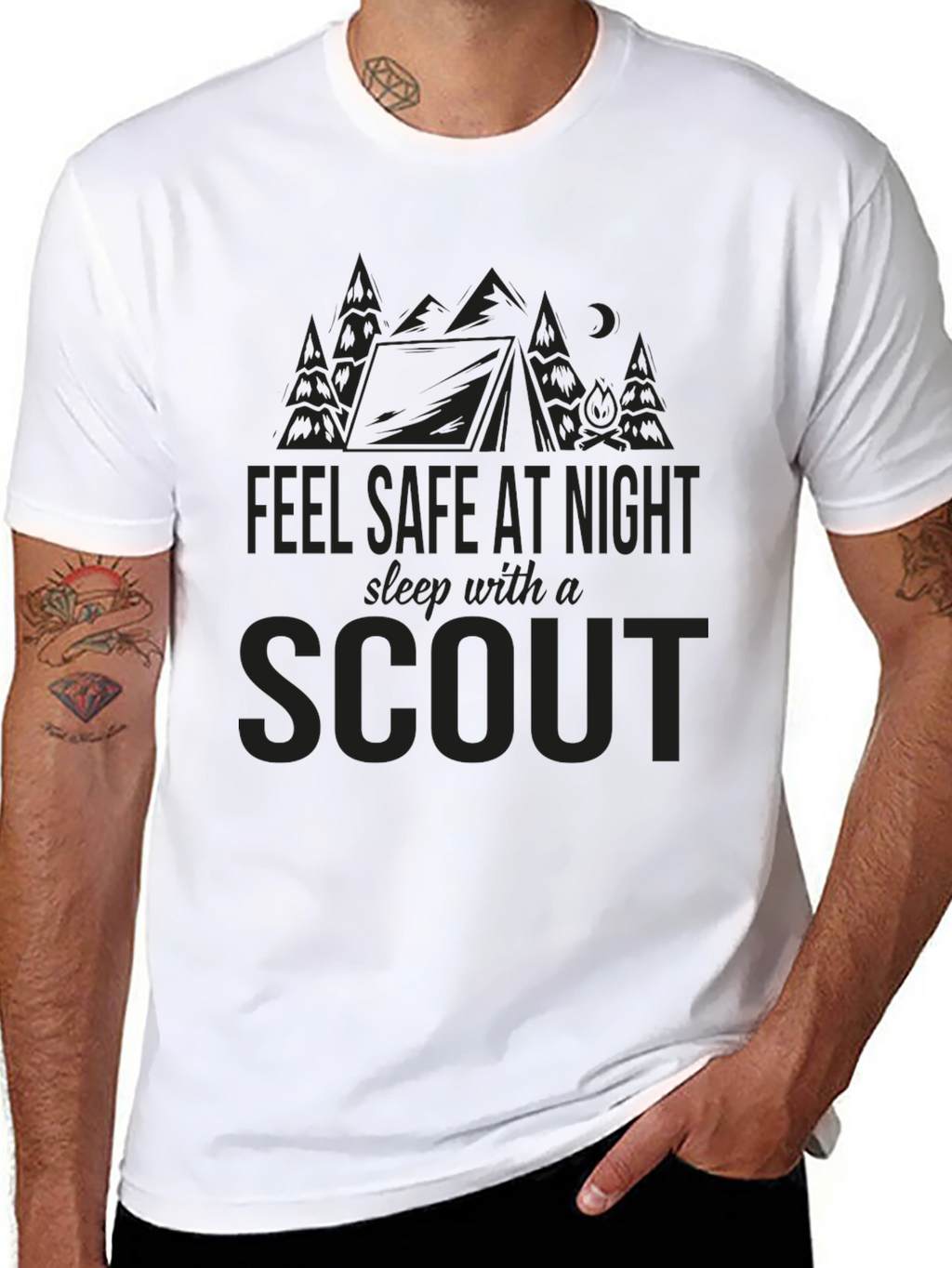 Feel Safe at Night Scout T-Shirt - Black
