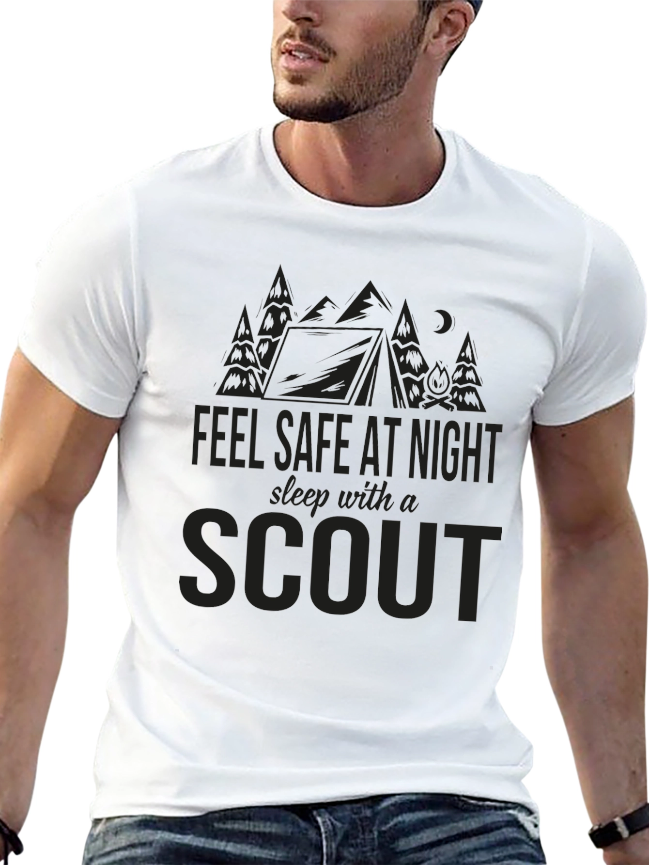 Feel Safe at Night Scout T-Shirt - Black
