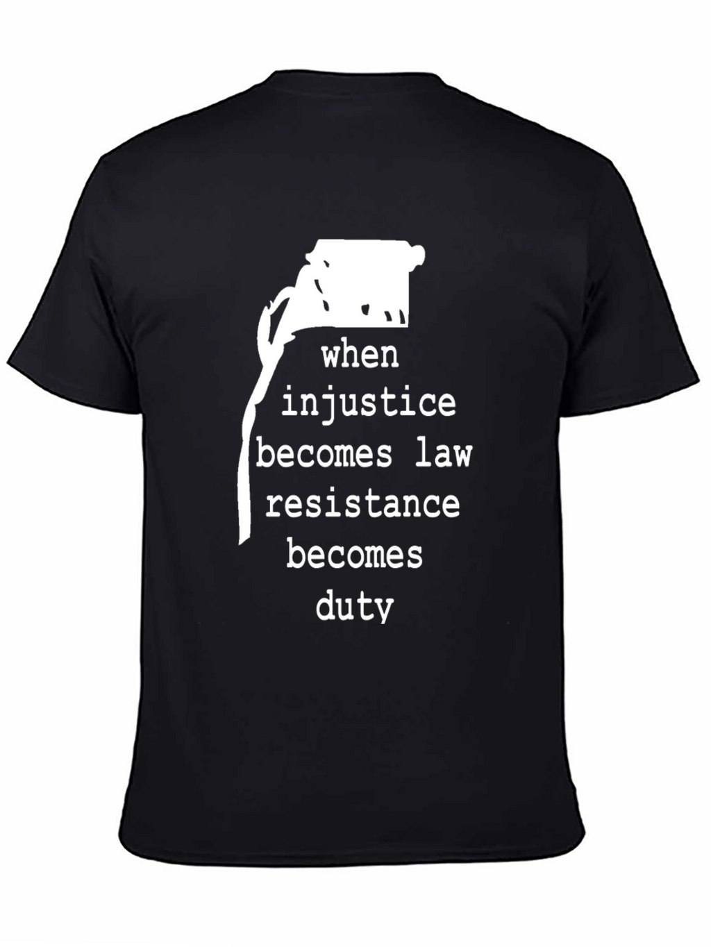 Resistance Duty Graphic Tee - Black Cotton Comfort