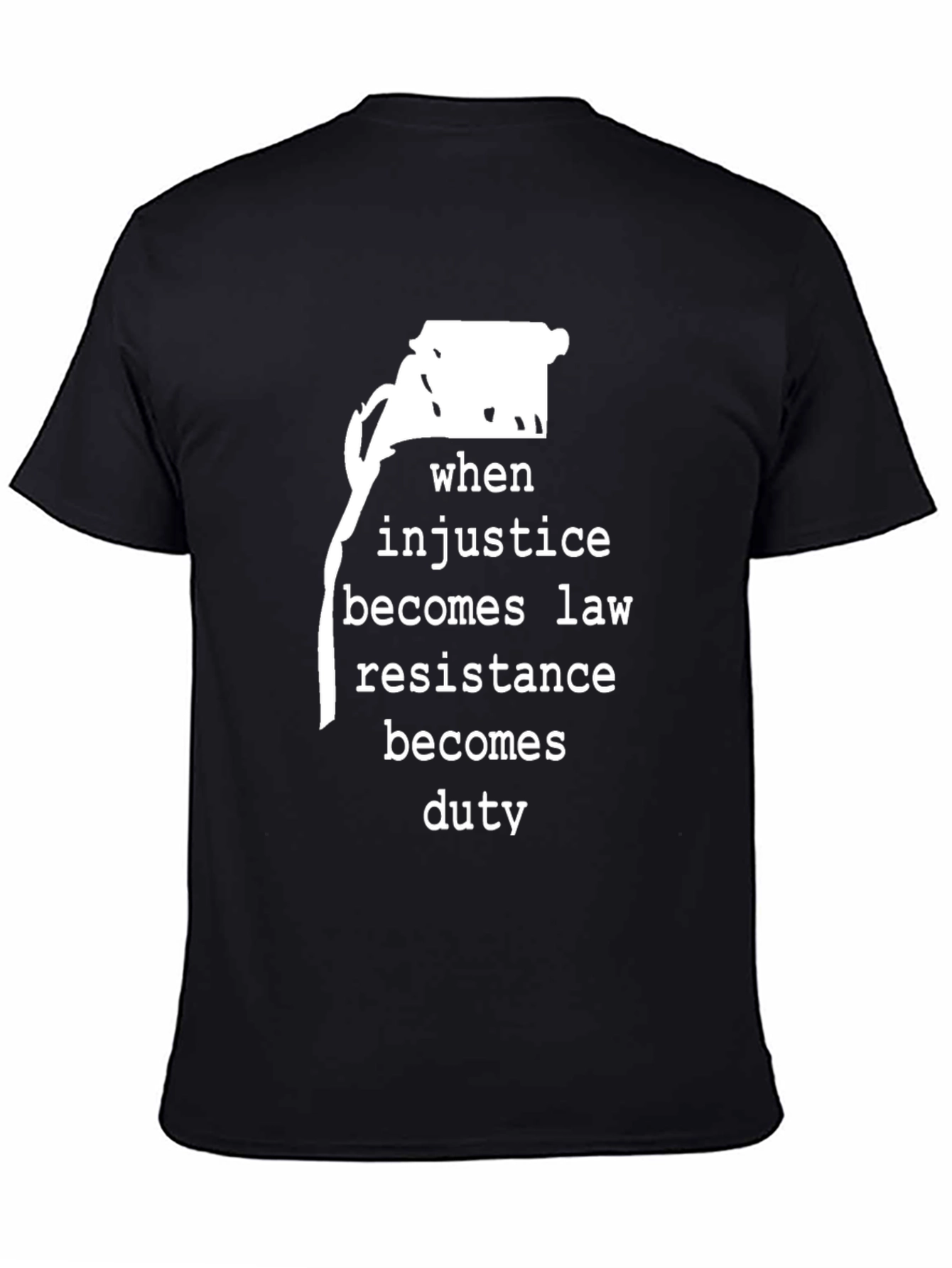 Resistance Duty Graphic Tee - Black Cotton Comfort