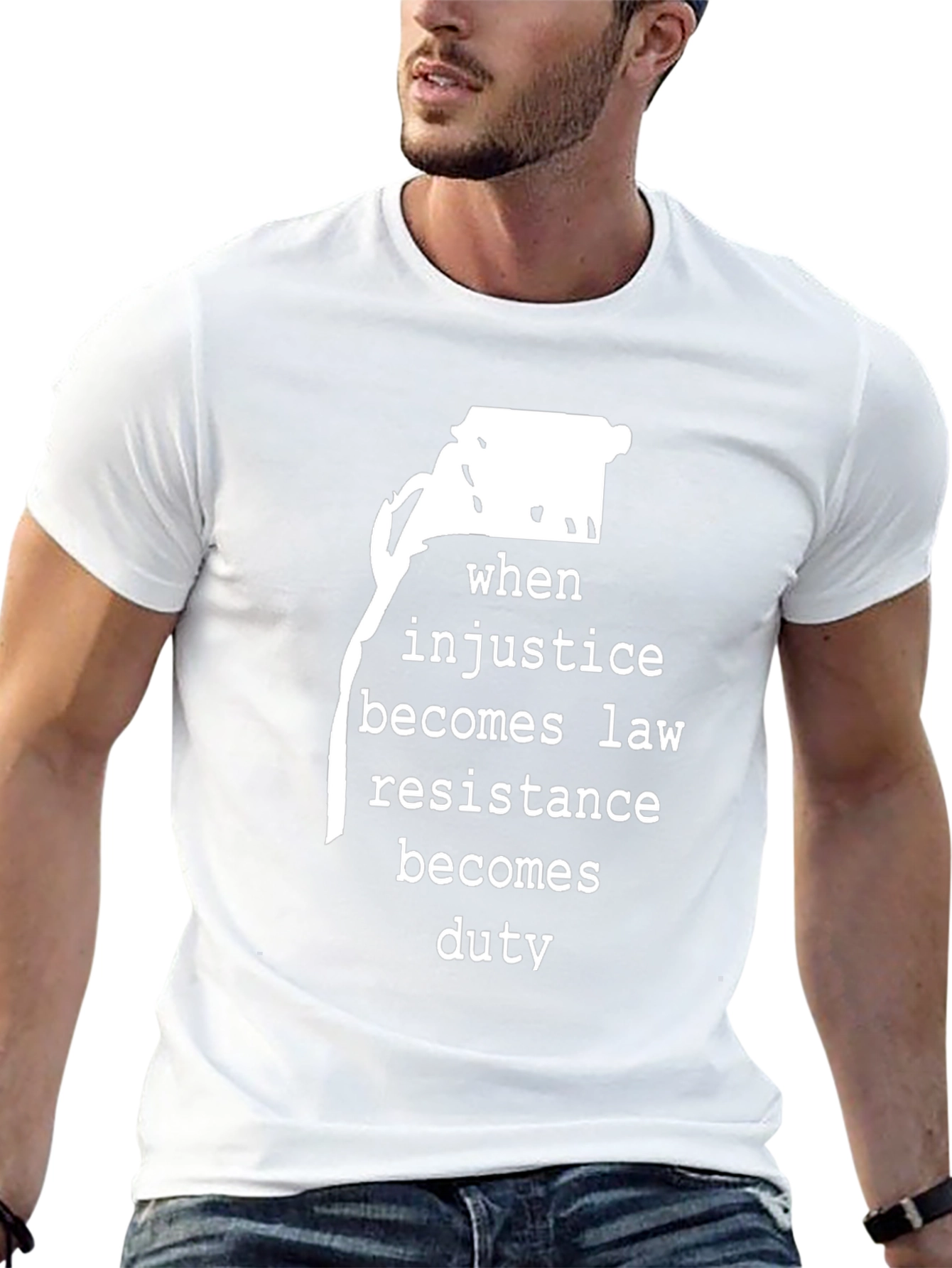 Resistance Duty Graphic Tee - Black Cotton Comfort
