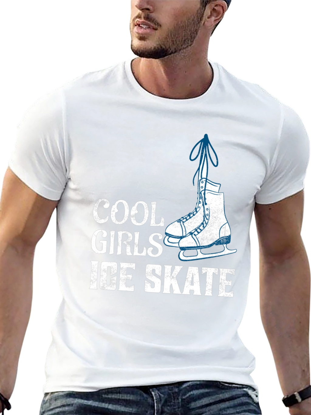 Cool Girls Ice Skate T-Shirt - Black Graphic Tee