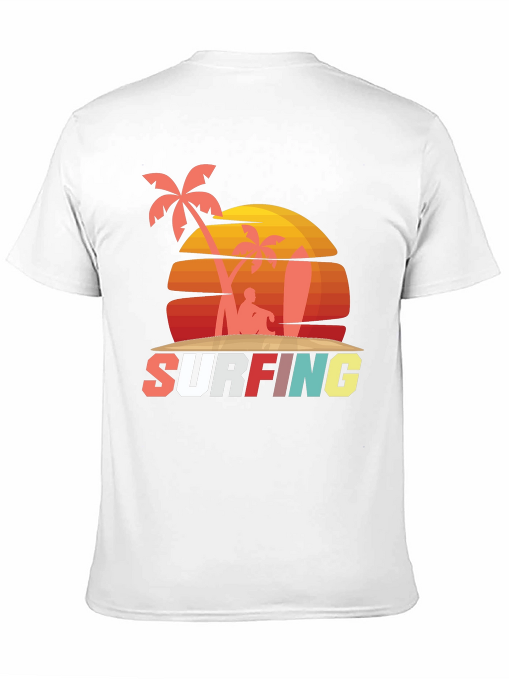 Retro Surfing Graphic Tee - Beach Vibes