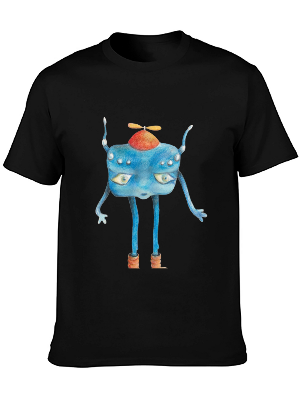 Whimsical Blue Creature Graphic Tee