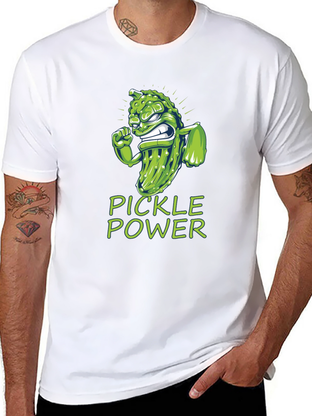 Pickle Power Graphic Tee -  Funny Foodie Shirt