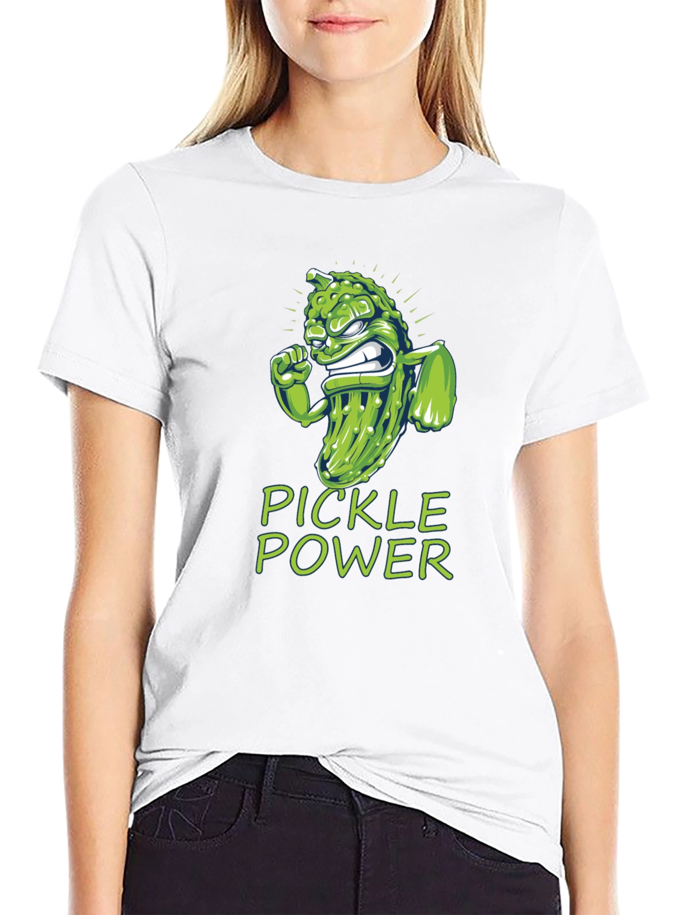 Pickle Power Graphic Tee -  Funny Foodie Shirt