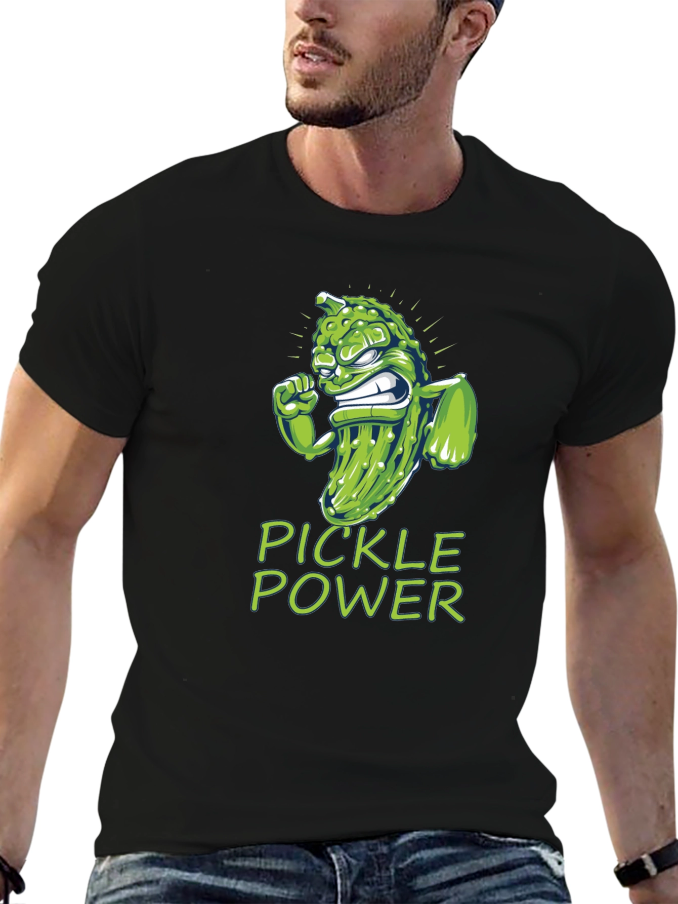 Pickle Power Graphic Tee -  Funny Foodie Shirt