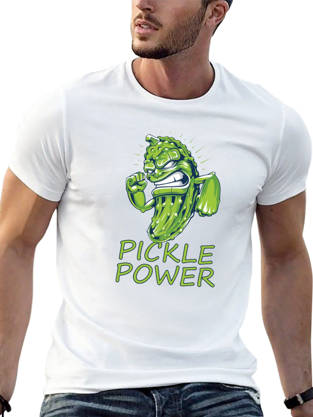Pickle Power Graphic Tee -  Funny Foodie Shirt