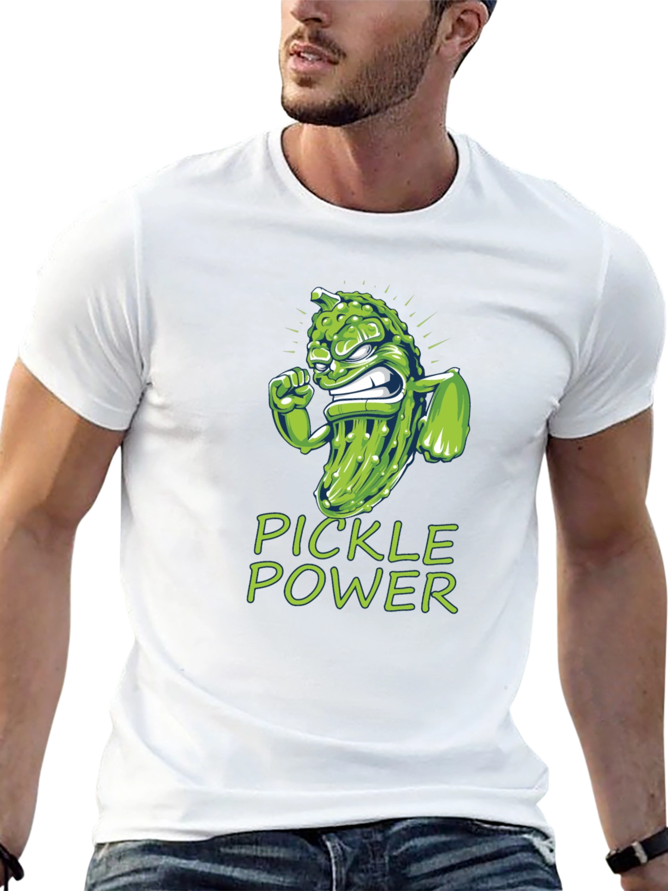 Pickle Power Graphic Tee -  Funny Foodie Shirt