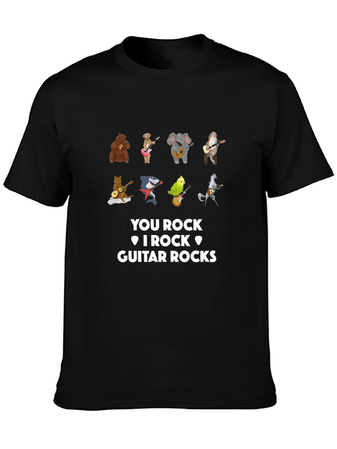 You Rock I Rock Guitar Rocks Graphic Tee