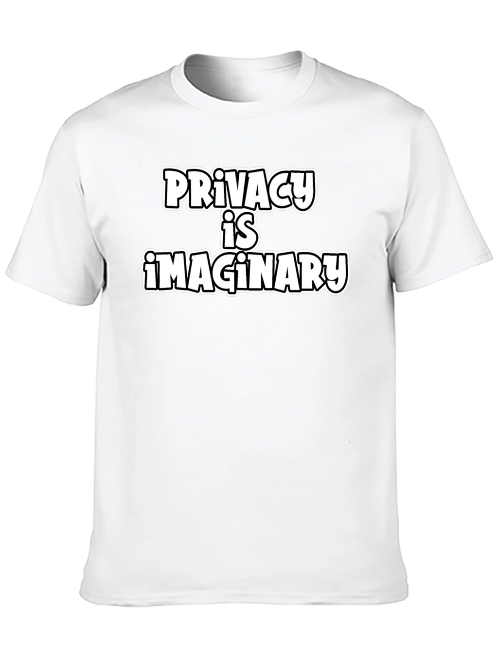 Privacy Is Imaginary Graphic Tee - Black