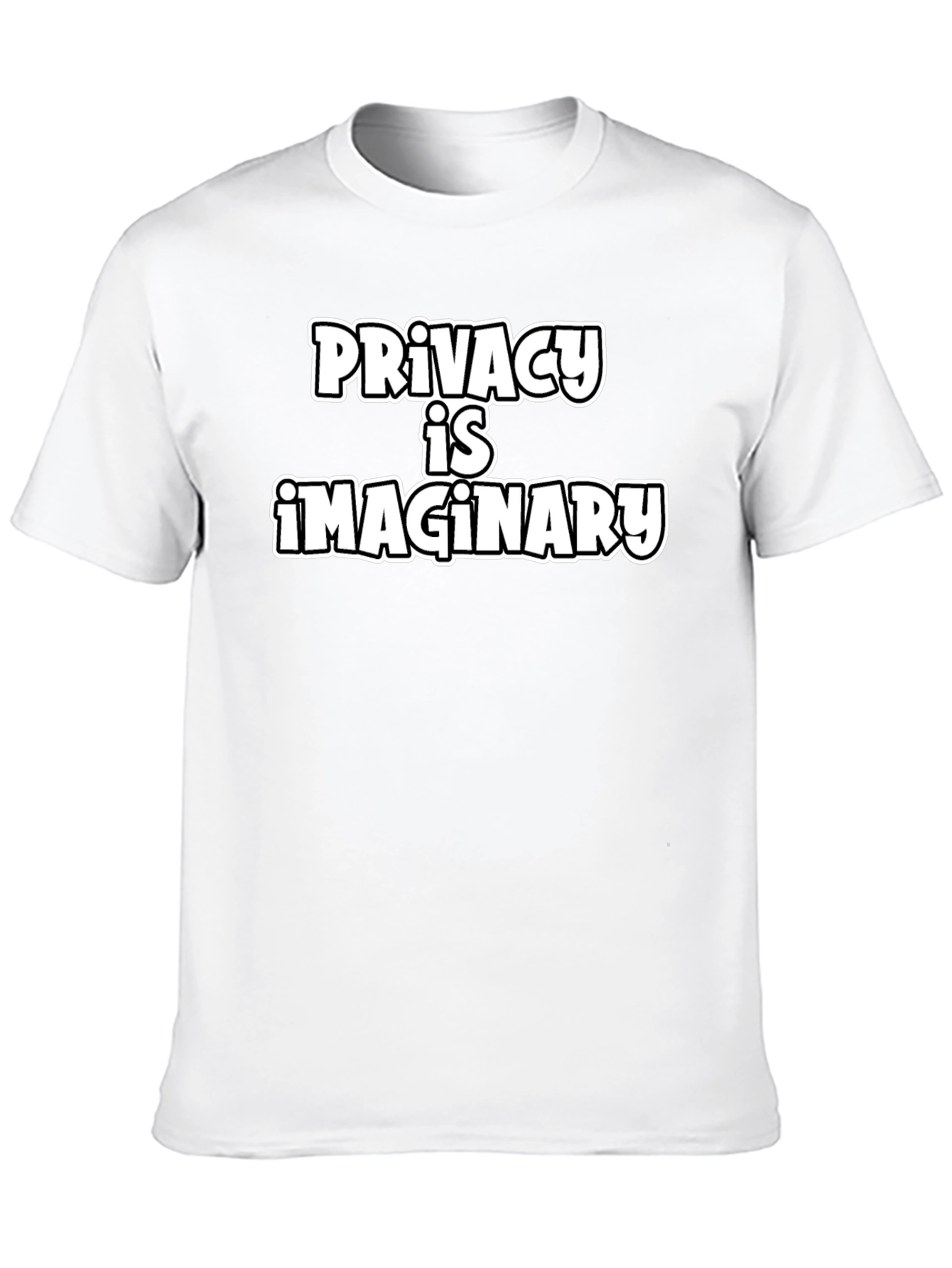 Privacy Is Imaginary Graphic Tee - Black