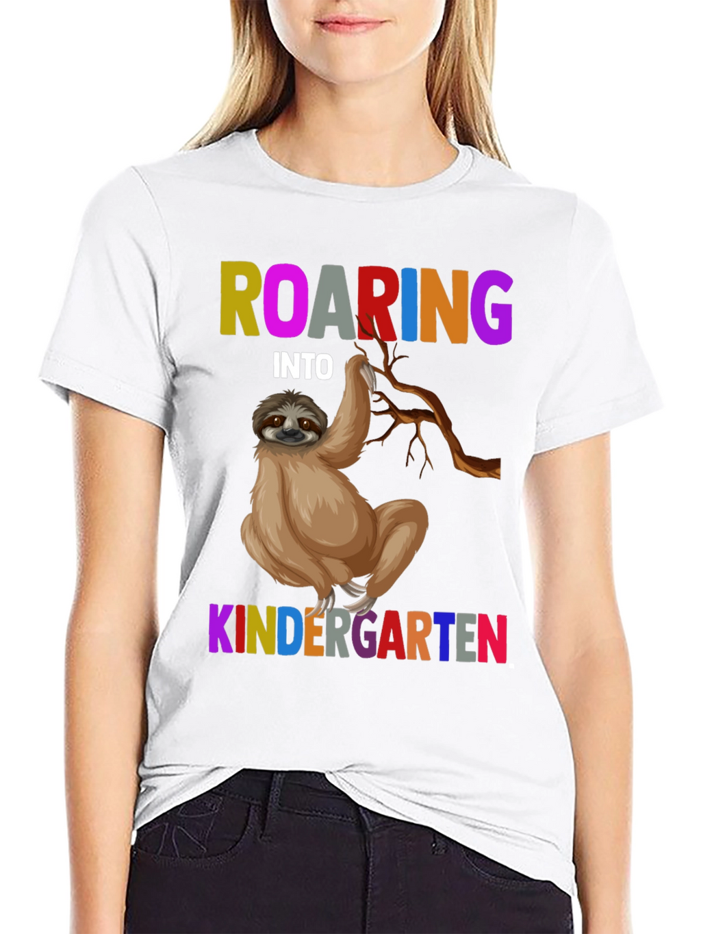 Roaring Into Kindergarten Sloth T-Shirt