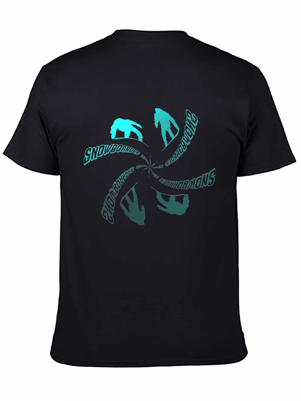 Snowboarder Graphic T-Shirt - Black